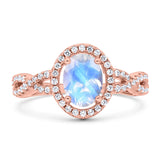 Infinity Shank Oval Natural Stone Ring