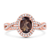 Infinity Shank Oval Natural Stone Ring