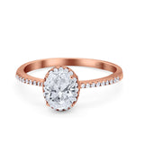 Vintage Style Oval Natural Stone Solitaire Ring