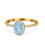 Vintage Style Oval Natural Stone Solitaire Ring