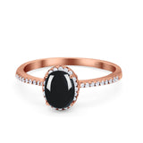 Vintage Style Oval Natural Stone Solitaire Ring