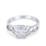 Oval Celtic Trinity Knot Ring