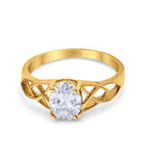 Oval Celtic Trinity Knot Ring