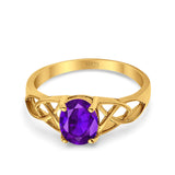 Oval Celtic Trinity Knot Ring