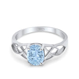 Oval Celtic Trinity Knot Ring