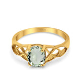 Oval Celtic Trinity Knot Ring