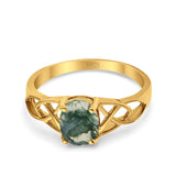 Oval Celtic Trinity Knot Ring