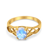 Oval Celtic Trinity Knot Ring