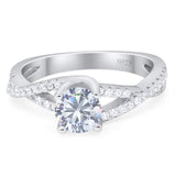 Art Deco Round Natural Stone Twisted Ring