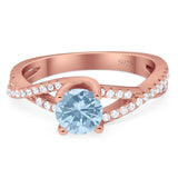 Art Deco Round Natural Stone Twisted Ring