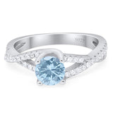 Art Deco Round Natural Stone Twisted Ring