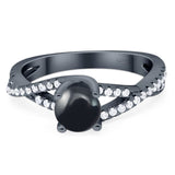 Art Deco Round Natural Stone Twisted Ring