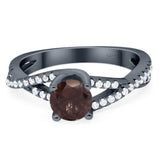 Art Deco Round Natural Stone Twisted Ring