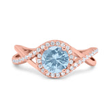 Round Natural Stone Twisted Ring