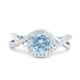 Round Natural Stone Twisted Ring