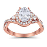 Oval Natural Stone Split Shank Ring