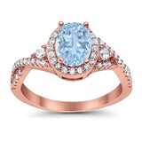 Oval Natural Stone Split Shank Ring