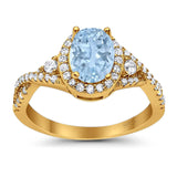 Oval Natural Stone Split Shank Ring