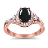 Oval Natural Stone Split Shank Ring