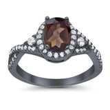 Oval Natural Stone Split Shank Ring