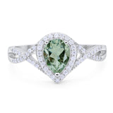 Art Deco Pear Infinity Twisted Ring  
