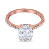 Art Deco Oval Natural Stone Wedding Ring