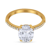 Art Deco Oval Natural Stone Wedding Ring