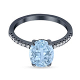 Art Deco Oval Natural Stone Wedding Ring