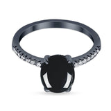 Art Deco Oval Natural Stone Wedding Ring