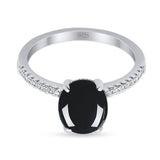 Art Deco Oval Natural Stone Wedding Ring