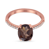 Art Deco Oval Natural Stone Wedding Ring