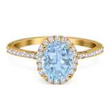 Art Deco Oval Natural Stone Halo Ring