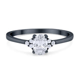 Art Deco Oval Natural Stone Wedding Ring