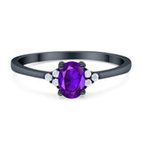 Art Deco Oval Natural Stone Wedding Ring