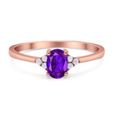 Art Deco Oval Natural Stone Wedding Ring