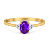 Art Deco Oval Natural Stone Wedding Ring