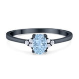 Art Deco Oval Natural Stone Wedding Ring