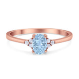 Art Deco Oval Natural Stone Wedding Ring