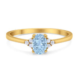 Art Deco Oval Natural Stone Wedding Ring