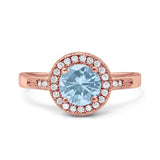 Vintage Style Halo Round Natural Stone Ring