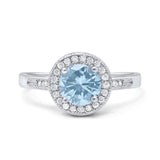 Vintage Style Halo Round Natural Stone Ring