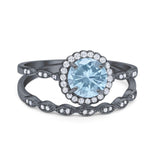 Two Piece Art Deco Halo Ring