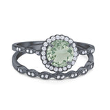Two Piece Art Deco Halo Ring