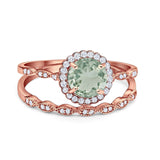 Two Piece Art Deco Halo Ring