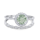 Two Piece Art Deco Halo Ring