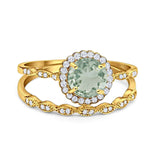 Two Piece Art Deco Halo Ring