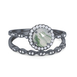Two Piece Art Deco Halo Ring