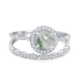 Two Piece Art Deco Halo Ring