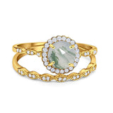 Two Piece Art Deco Halo Ring