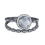 Two Piece Art Deco Halo Ring